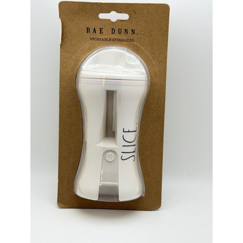 Rae Dunn Vegetable Spiralizer Kitchen Tool White Plastic "Slice" Design New
